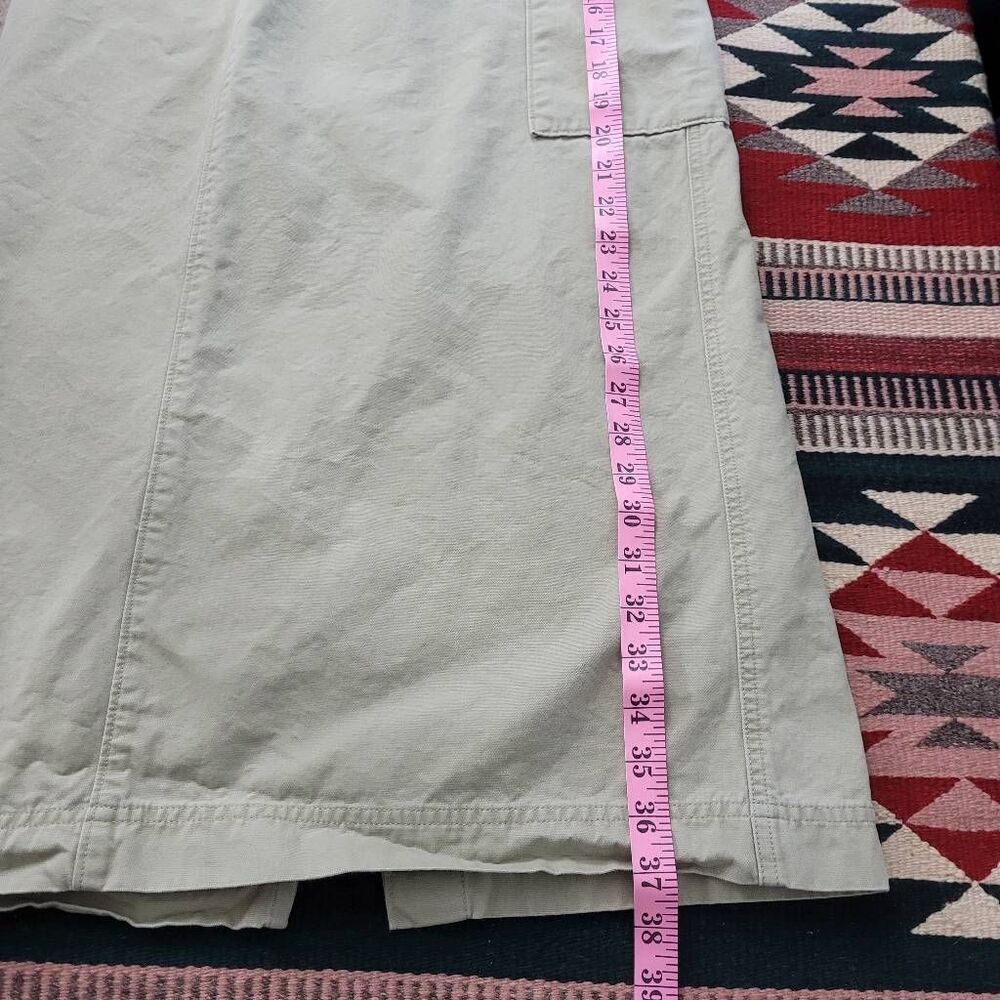 Vintage 90s Gap Cotton Cargo Maxi Skirt Sz 12/M Khaki Tan Modest Minimalist - Picture 7 of 7
